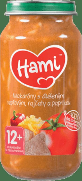 Hami Makaróny s duseným bravčovým paradajkami a paprikou 250 g,HAMI Príkrm mäsovo-zeleninový Makaróny s duseným bravčovým, paradajkami a paprikou 250g