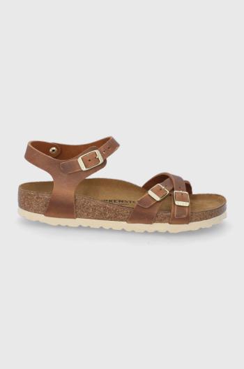 Kožené sandále Birkenstock Kumba dámske, hnedá farba