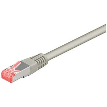 Síťový LAN kábel S/FTP patchcord, Cat.6, RJ45 samec - RJ45 samec, 3 m, tienený, LSOH, sivý, economy