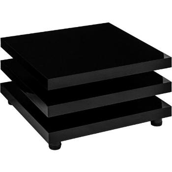 Stilista konferenčný stolík, 60 x 60 cm, čierny lesk