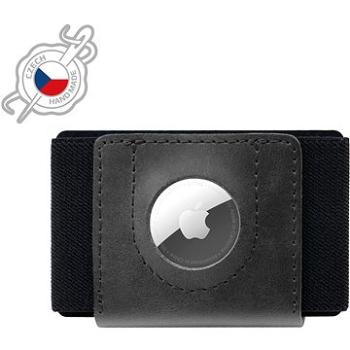FIXED Tiny Wallet for AirTag z pravej hovädzej kože čierna (FIXWAT-STN2-BK)