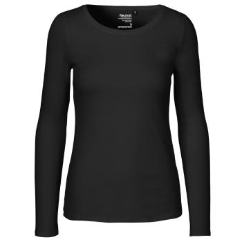Neutral Dámske tričko s dlhým rukávom z organickej Fairtrade bavlny - Čierna | XS
