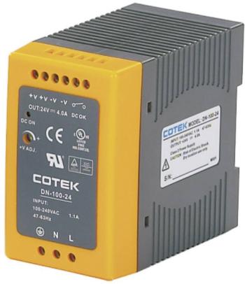 Cotek DN 100-15 sieťový zdroj na montážnu lištu (DIN lištu)  15 V/DC 6.4 A 96 W 1 x