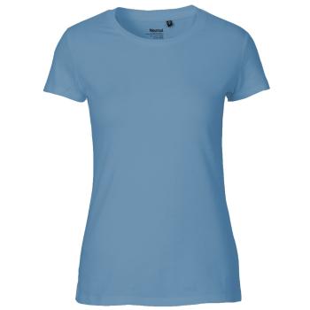 Neutral Dámske tričko Fit z organickej Fairtrade bavlny - Dusty indigo | M