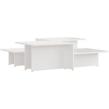 SHUMEE Konferenčné stolíky 2 ks biele 111,5 × 50 × 33 cm drevotrieska, 805562