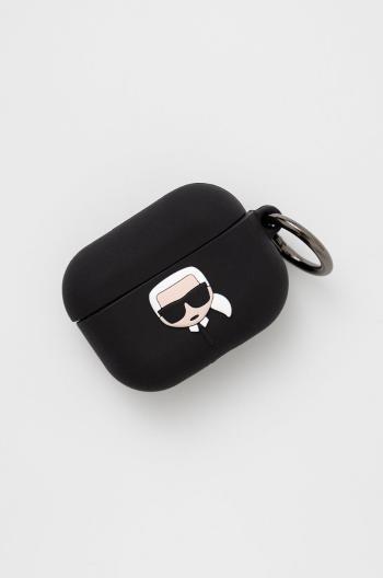 Puzdro na Airpods Pro Karl Lagerfeld čierna farba