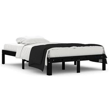 Rám postele čierny masívne drevo 120 × 190 cm Small Double, 810339