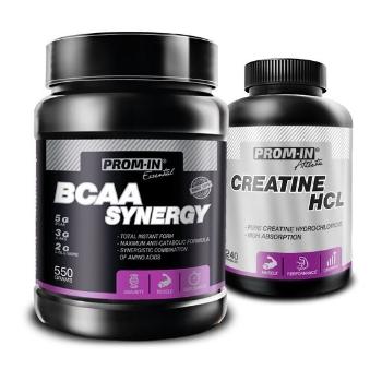 Akcia: BCAA Synergy + Creatin HCL - Prom-IN 550 g + 240 kaps. Melon