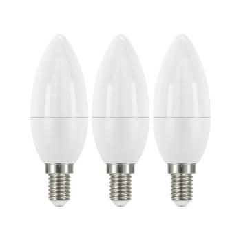 Súprava 3 LED žiaroviek EMOS Classic Candle Warm White, 6W E14