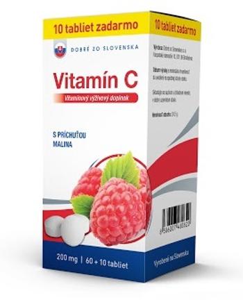 Dobré zo Slovenska DZSK Vitamín C 200 mg príchuť MALINA 70 tabliet