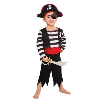 Amscan Detský chlapčenský kostým - Pirát Veľkosť - deti: 4 - 6 rokov