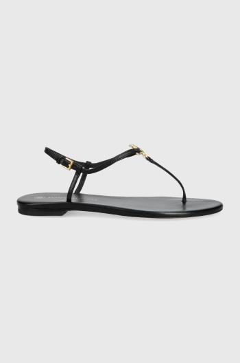 Kožené sandále Tory Burch Capri dámske, čierna farba,