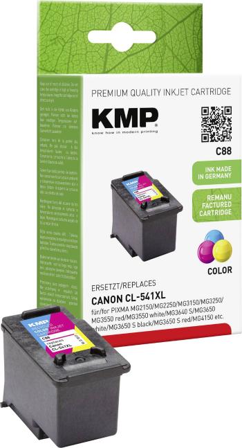 KMP Ink náhradný Canon CL-541, CL-541XL kompatibilná  zelenomodrá, purpurová, žltá C88 1517,4030