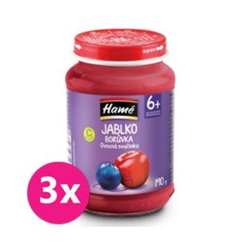 3x HAMÉ Príkrm ovocný Čučoriedka 190 g 6+