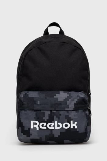 Ruksak Reebok H36575 čierna farba, veľký, s potlačou