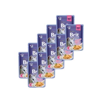 BRIT PREMIUM CAT KAPSICKA DELICATE FILLETS IN JELLY WITH CHICKEN 10KS X 85G