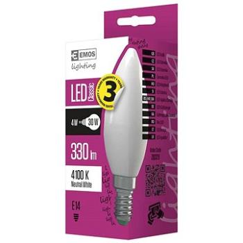 EMOS LED žiarovka Classic Candle 4 W E14 neutrálna biela (1525731400)