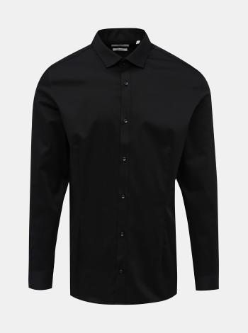 Čierna slim fit košeľa Jack & Jones Parma