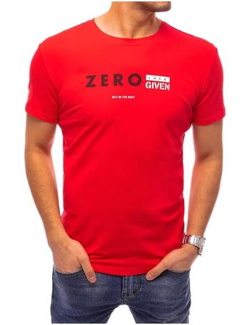 červené pánske tričko s potlačou zero vel. M