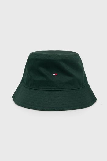 Bavlnený klobúk Tommy Hilfiger zelená farba, bavlnený