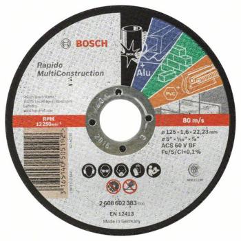 Bosch Accessories 2608602383 2608602383 rezný kotúč rovný  125 mm 22.23 mm 1 ks
