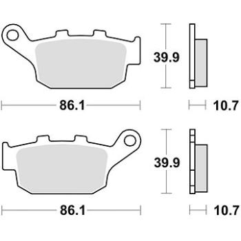 Braking brzdové doštičky (semi-metalická zmes SM1) (2 ks) M501 – 122 (M501-122)