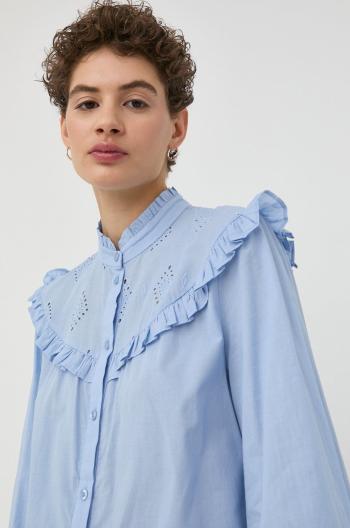 Bavlnená košeľa Bruuns Bazaar dámska, regular, so stojačikom