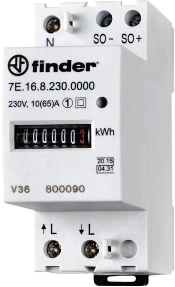 Finder 7E.16.8.230.0010 jednofázový elektromer  mechanické 65 A Úradne schválený: áno  1 ks