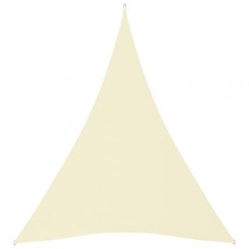 Tieniaca plachta trojuholníková 3 x 4 x 4 m oxfordská látka Dekorhome Krémová