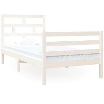 Rám postele biely masívne drevo 90 × 190 cm Single, 3101249