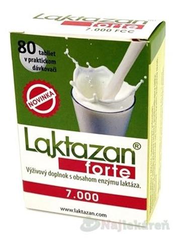 LAKTAZAN forte 7000 FCC, enzým laktáza, 80 tbl