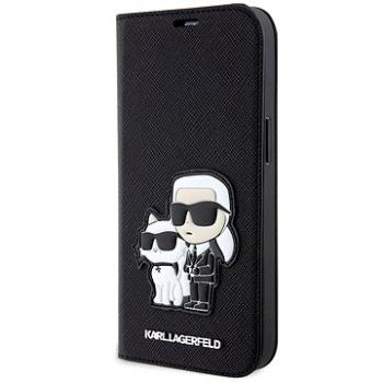 Karl Lagerfeld PU Saffiano Karl and Choupette NFT Book Puzdro na iPhone 13 Black (KLBKP13MSANKCPK)