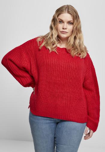 Urban Classics Ladies Wide Oversize Sweater fire red - XXL
