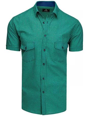 Zelená pánska kockovaná košeĺa vel. M
