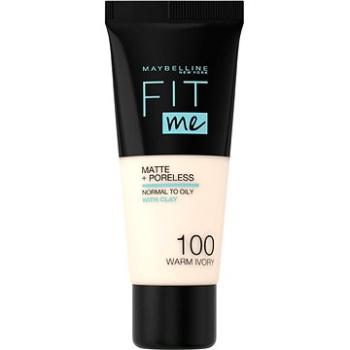 MAYBELLINE NEW YORK Fit Me! Matte & Poreless Make up 100 Warm Ivory 30 ml (3600531369330)