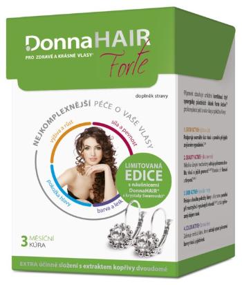 Donna Hair Forte 3-mesačná kúra 90 cps + náušnice SWAROVSKI 90 kapsúl