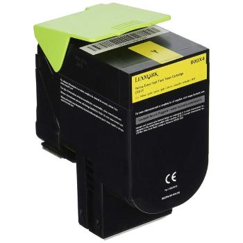 LEXMARK 80C0X40 - originálny toner, žltý, 4000 strán