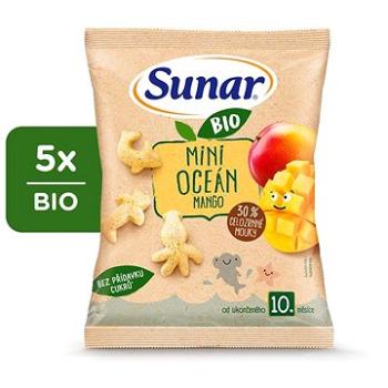 Sunar BIO detské chrumky mini oceán mango 5× 18 g (8592084418595)