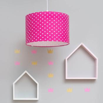 Polička - domček - ružová House 32x28x10 cm