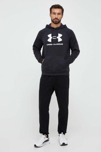 Mikina Under Armour pánska, čierna farba, s kapucňou, s potlačou, 1379758