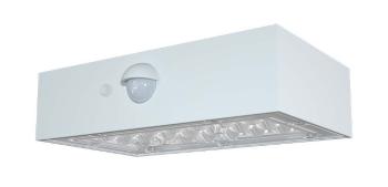 LED Solution Biele LED nástenné solárne svietidlo s pohybovým čidlom 3W IP65 10306