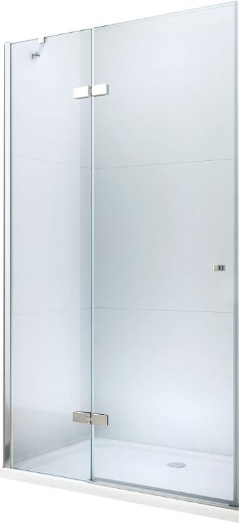 MEXEN - Roma Sprchové dvere krídlové 80 cm, transparent, chróm sa stenovým profilom 854-080-000-01-00