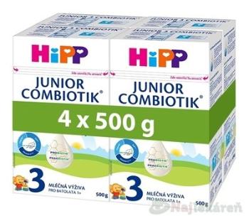 HiPP 3 JUNIOR COMBIOTIK mliečna výživa pre batoľatá (od 1 roka ) 4x500 g