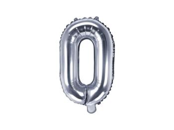 Fóliový balón písmeno "O", 35 cm, strieborný (NELZE PLNIT HELIEM) - xPartydeco