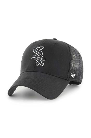 Šiltovka 47 brand MLB Chicago White Sox čierna farba, s nášivkou, B-BRANS06CTP-BKC