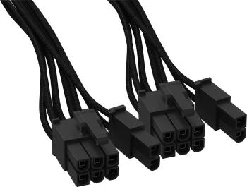 BeQuiet počítač, napájací kábel [2x ATX zástrčka 8-pólová (6+2) - 1x 12pinová zástrčka (sieťový adaptér)] 0.60 m čierna
