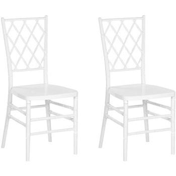 Sada 2 jedálenských stoličiek, biela CLARION, 250965 (beliani_250965)