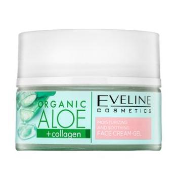 Eveline Organic Aloe + Collagen Face Cream Gel pleťový gél pre všetky typy pleti 50 ml