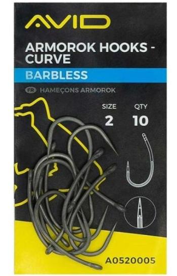 Avid carp háčiky armorok hooks curve barbless - 8