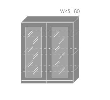 ArtExt Kuchynská linka Brerra - lesk Kuchyňa: Horná skrinka W4S/80 / (ŠxVxH) 80 x 96 x 32,5 cm
